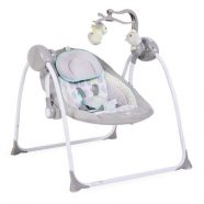   Cangaroo Baby swing+ elektromos hinta zenélő, játékkal szürke