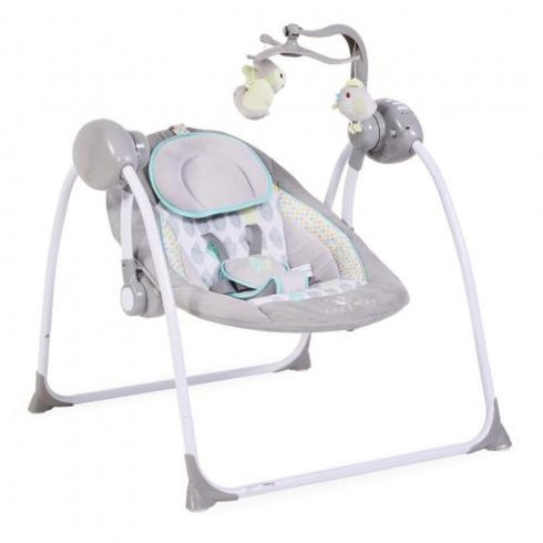 Cangaroo Baby swing+ elektromos hinta zenélő, játékkal szürke